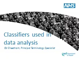  Classifiers used in  data analysis