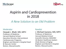  Aspirin and Cardioprevention 