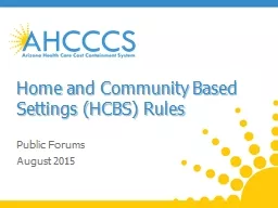  Home and Community Based Settings (HCBS) Rules