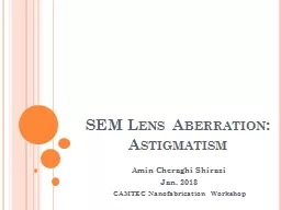  SEM Lens Aberration: Astigmatism
