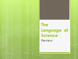  The Language of Science R