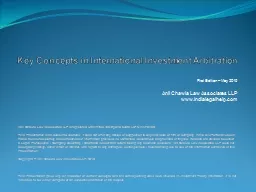  Key Concepts in International Investment Arbitration