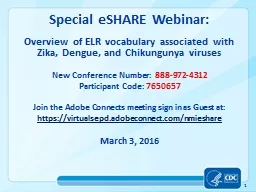 Special eSHARE Webinar: 	