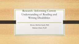  Research - Informing  Current Understanding of Reading 