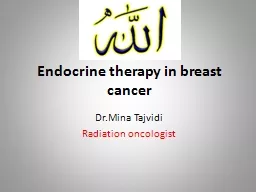  Endocrine therapy in breast cancer