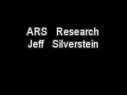  ARS   Research Jeff   Silverstein