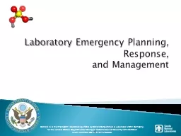  Laboratory Emergency Planning, Response, 