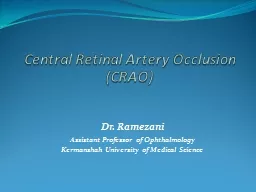  Central Retinal Artery Occlusion