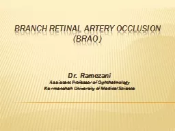  Branch retinal artery occlusion