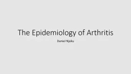  The Epidemiology of Arthritis 