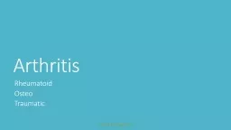  Arthritis Rheumatoid Osteo