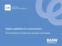  Digital capabilities for social workers
