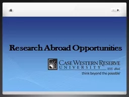  Research Abroad Opportunities