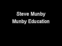  Steve Munby Munby Education
