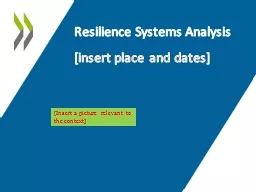  Resilience  Systems  Analysis