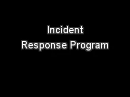  Incident Response Program