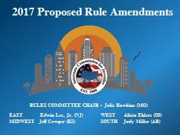  2017 Proposed Rule Amendments