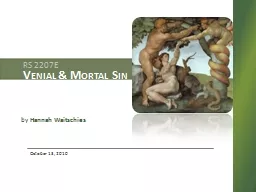  Venial & Mortal Sin by