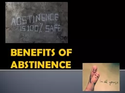  BENEFITS OF ABSTINENCE BELLRINGER
