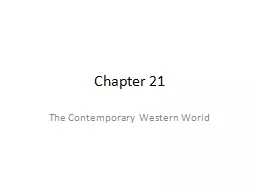  Chapter 21  The Contemporary Western World