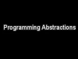  Programming Abstractions