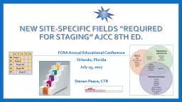  New Site-Specific Fields “Required for Staging” AJCC 8th ed.