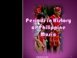  Periods in History of Philippine Music