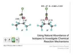  Using Natural Abundance of Isotopes to Investigate Chemical Reaction Mechanisms