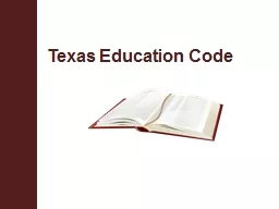  Texas Education Code       