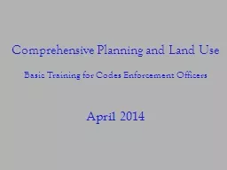  Comprehensive Planning and Land Use