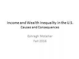  Income and Wealth Inequality in the U.S.