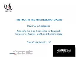     THE POULTRY RED  MITE: RESEARCH UPDATE