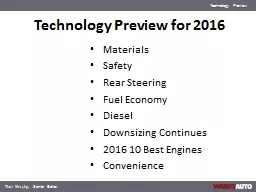  Technology Preview for 2016
