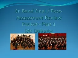  Sr. Band Final / Post-Assessment Review Packet – Part 1