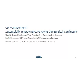  Co-Management: Successfully Improving Care Along the Surgical Continuum