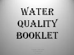  Water Quality  Booklet Riverwood
