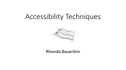  Accessibility Techniques