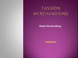  Fashion Merchandising Retail Merchandising