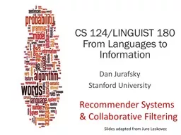  CS 124/LINGUIST 180 From 