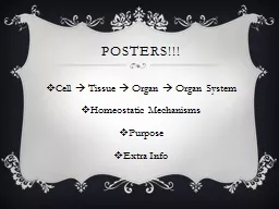  Posters!!! Cell   Tissue  Organ  Organ System