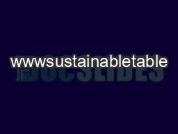 wwwsustainabletable