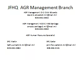  JFHQ  AGR Management Branch