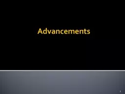  Advancements 1 Advancement in Popular Press