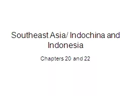  Southeast  Asia: History