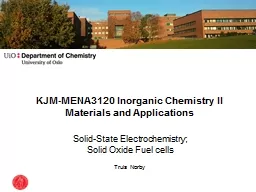      KJM-MENA3120 Inorganic Chemistry II