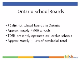  Ontario School Boards 72 