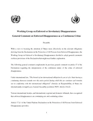 Working Group on Enforced or Involuntary Disappearance