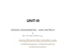  UNIT-III DESIGN ENGINEERING AND METRICS