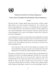 Working Group on Enforced or Involuntary Disappearance