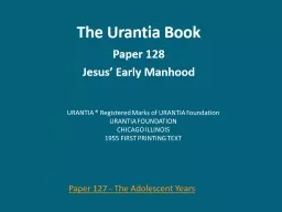  The Urantia Book Paper 128